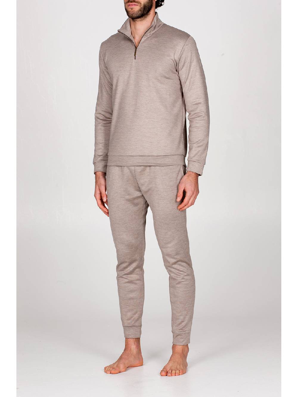 Julipet Pigiama con zip in double jersey seta e cotone Convenienza