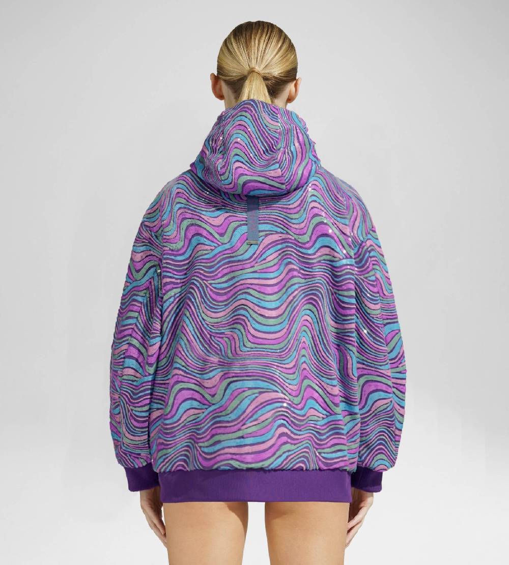 Khrisjoy WAVE PAILLETTES HOODIE MIX GRAPE Online
