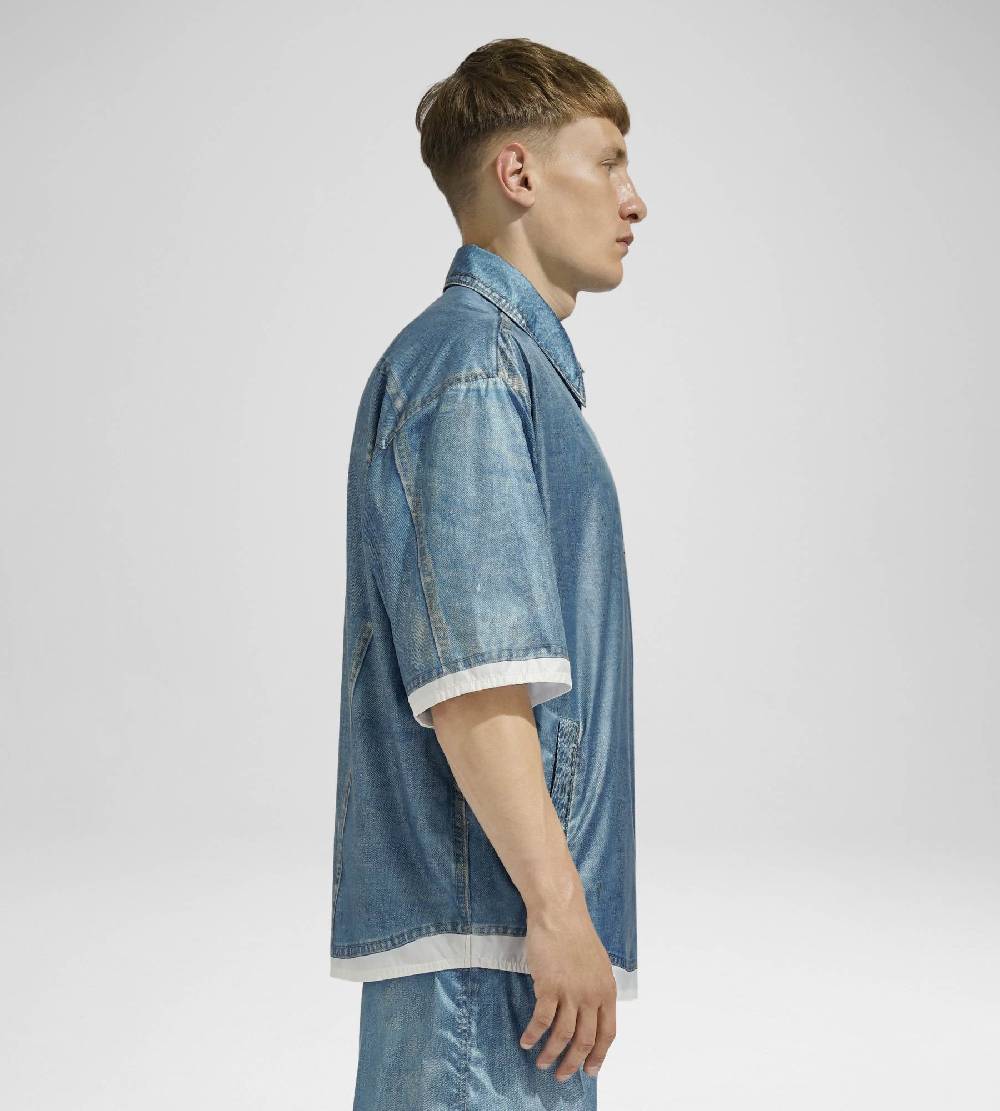 Khrisjoy DENIM PRINT SHIRT MEDIUM DENIM Moda