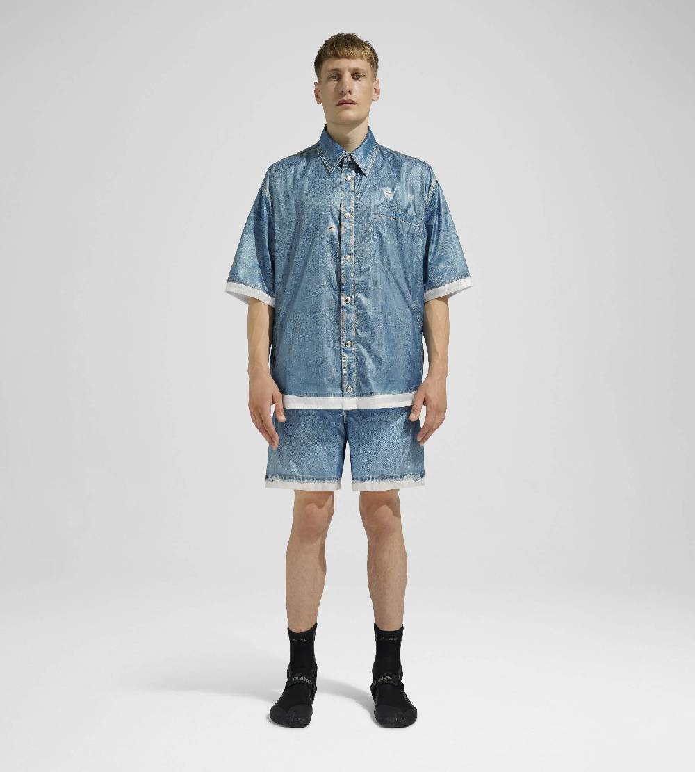 Khrisjoy DENIM PRINT SHIRT MEDIUM DENIM Moda