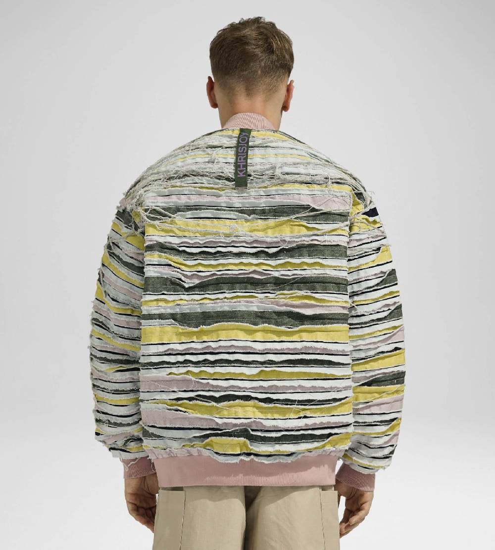 Khrisjoy BOMBER DENIM STRIPES MULTICOLOR DENIM Italia