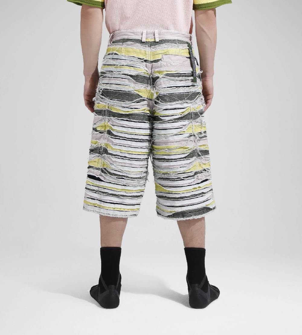 Khrisjoy LONG SHORTS DENIM STRIPES MULTICOLOR DENIM Qualità Garantita
