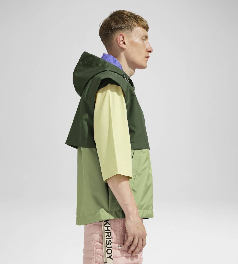 Khrisjoy SHELL WINDBREAKER VEST OLIVE GREEN JADE Consegna Veloce