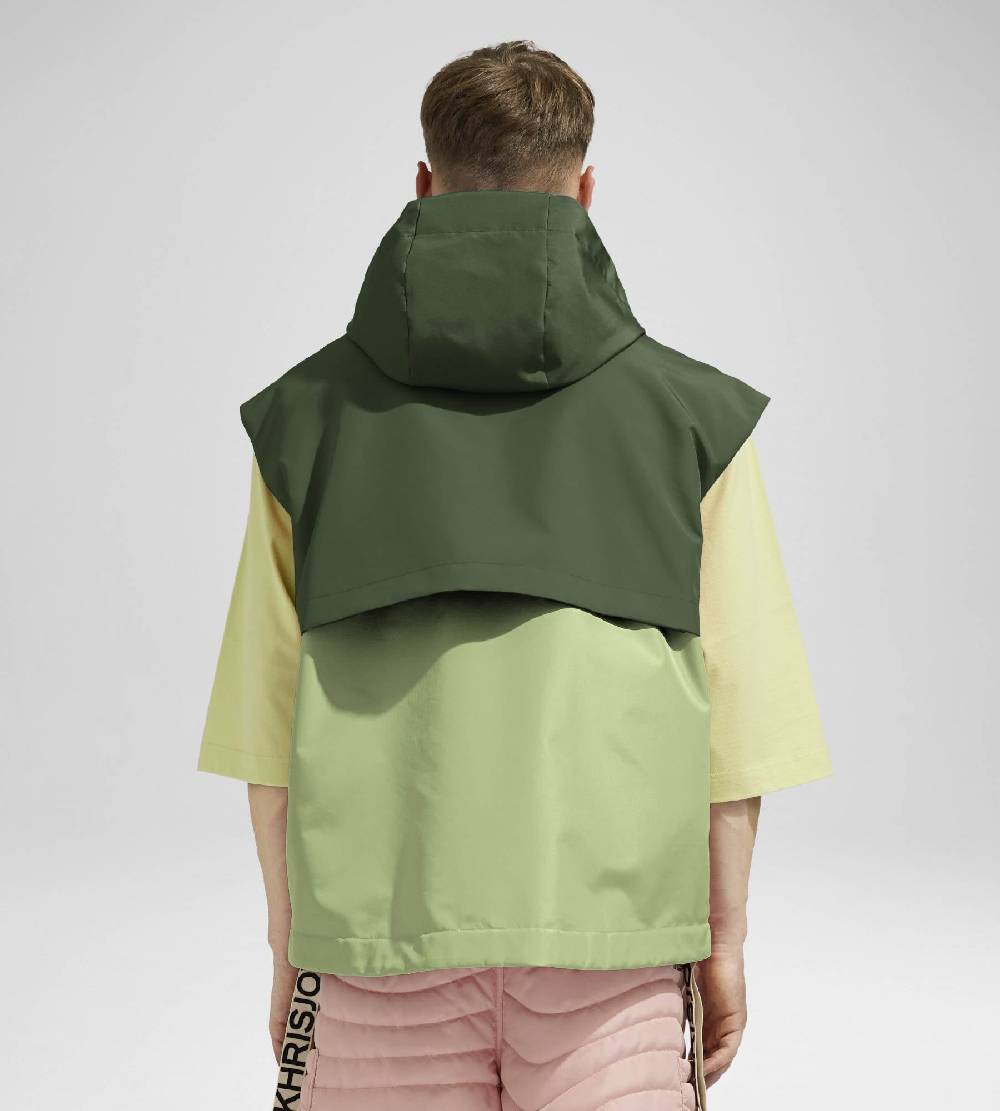 Khrisjoy SHELL WINDBREAKER VEST OLIVE GREEN JADE Consegna Veloce