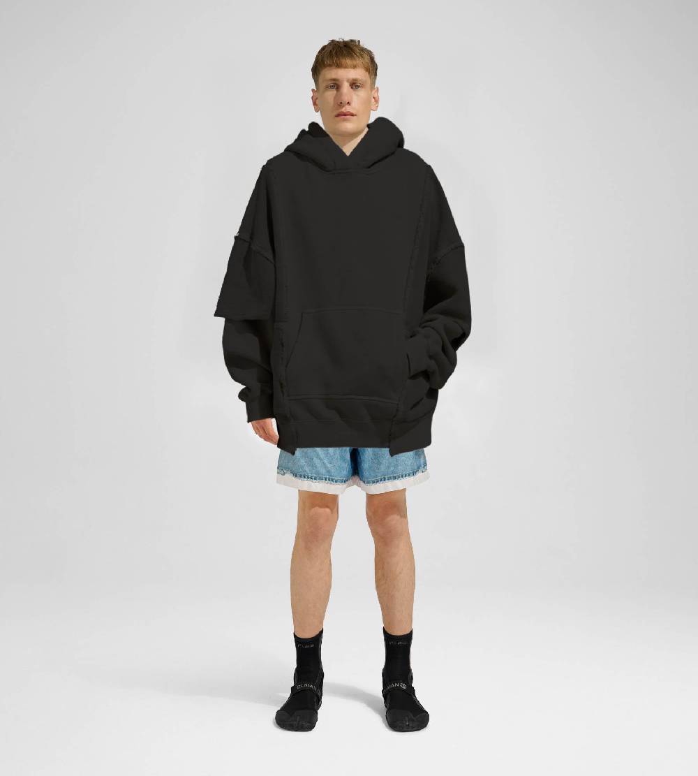 Khrisjoy HOODIE DOUBLE POCKETS BLACK Shopping Online