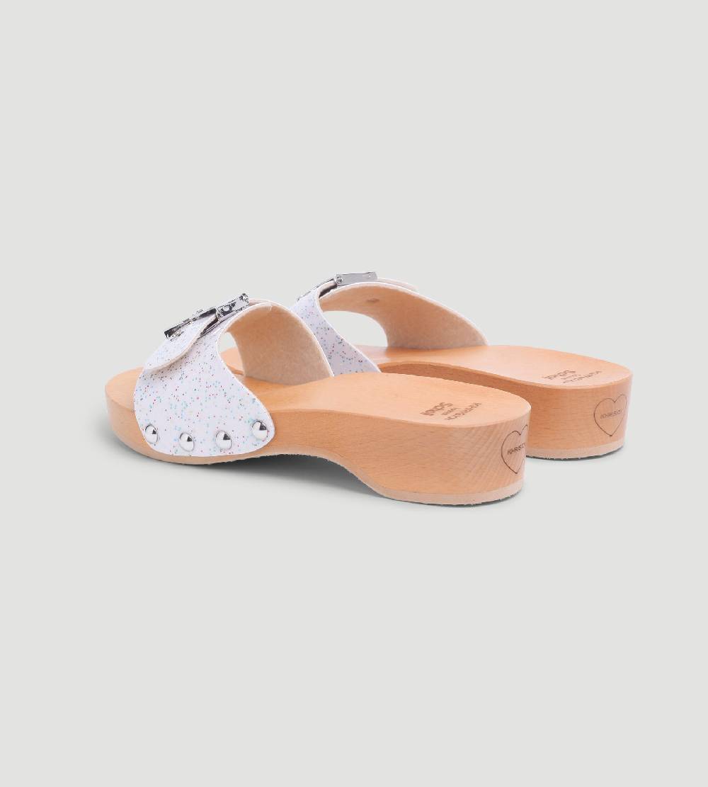 Khrisjoy KJ X SCHOLL - PESCURA HEEL WHITE SPARKLES Prezzo Ridotto