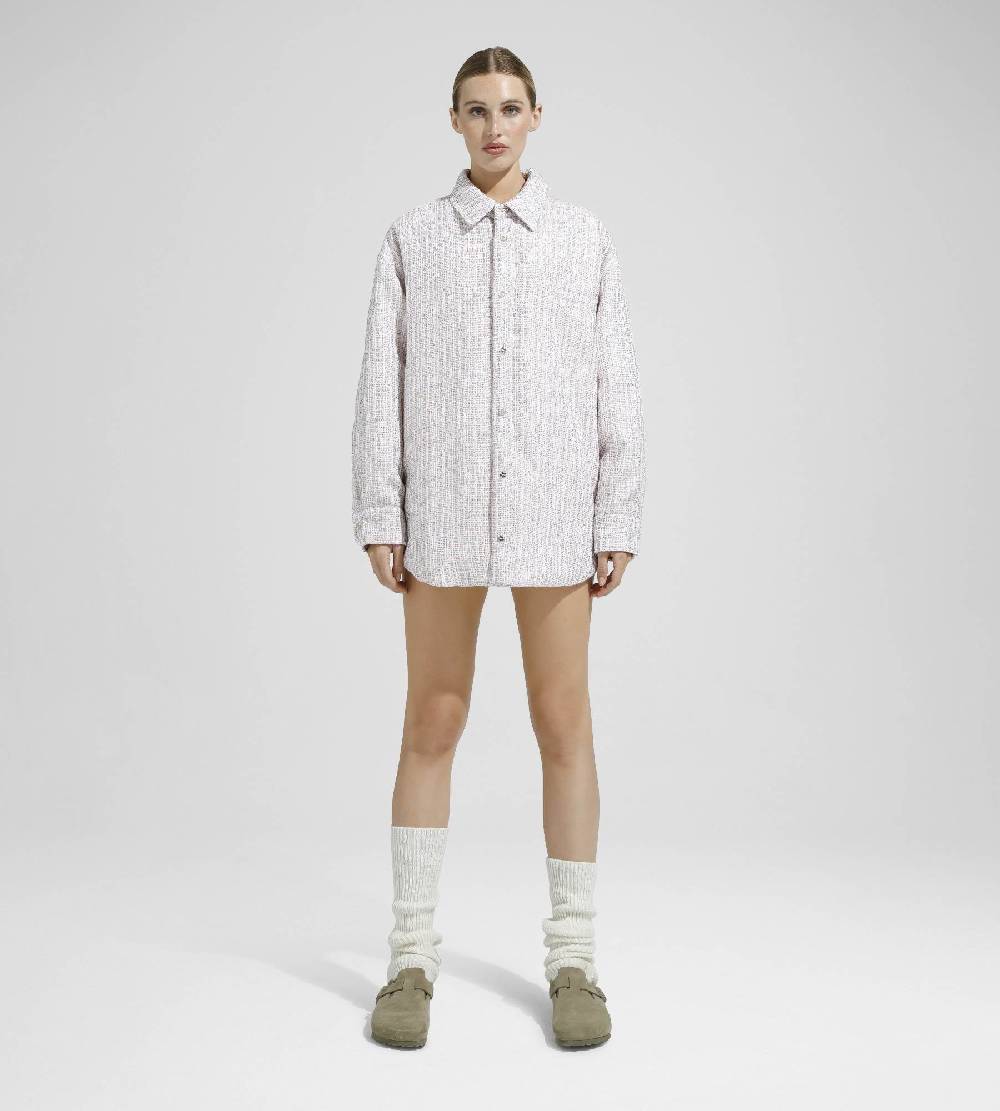 Khrisjoy OVERSIZE SHIRT TWEED PAILLETTES TRAMÉ Vendite Flash