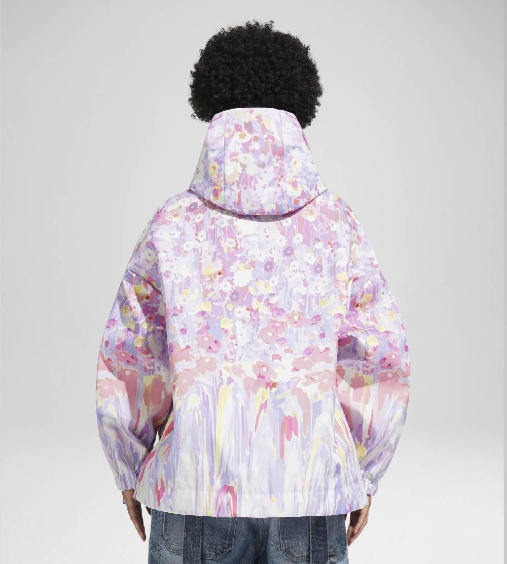 Khrisjoy KHRIS WINDBREAKER FLOWERS UPSIDE DOWN CANDY PINK Spedizione Gratuita