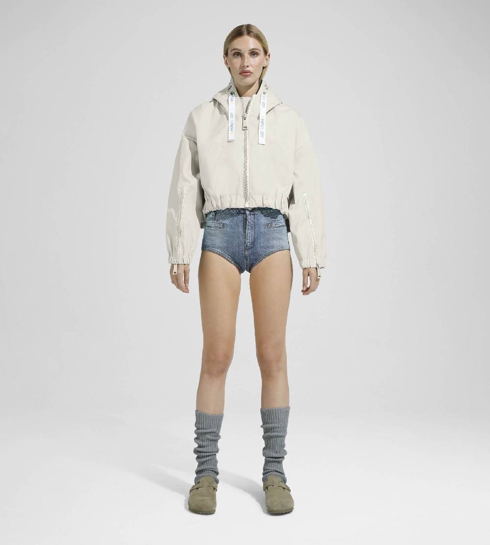 Khrisjoy NEW KHRIS CROP WINDBREAKER DESERT Negozi Online