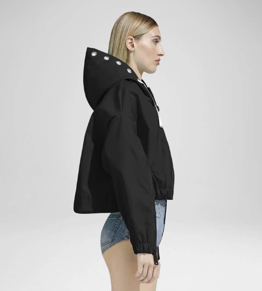 Khrisjoy NEW KHRIS CROP WINDBREAKER BLACK Acquista Ora