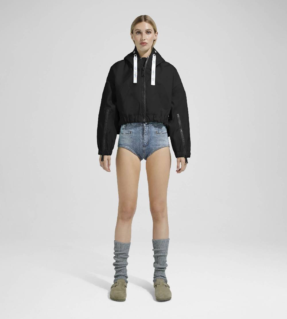 Khrisjoy NEW KHRIS CROP WINDBREAKER BLACK Acquista Ora