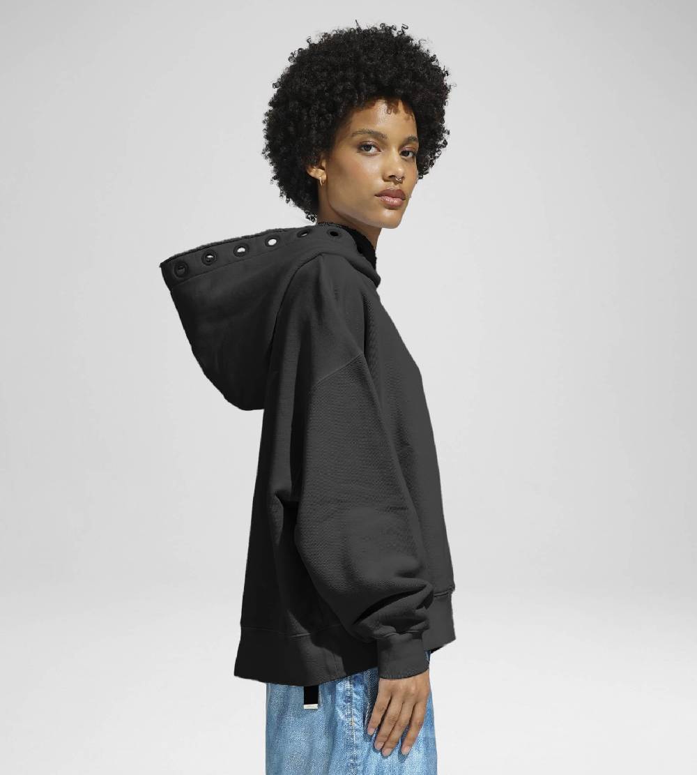 Khrisjoy HOODIE EYELETS BLACK In Vendita