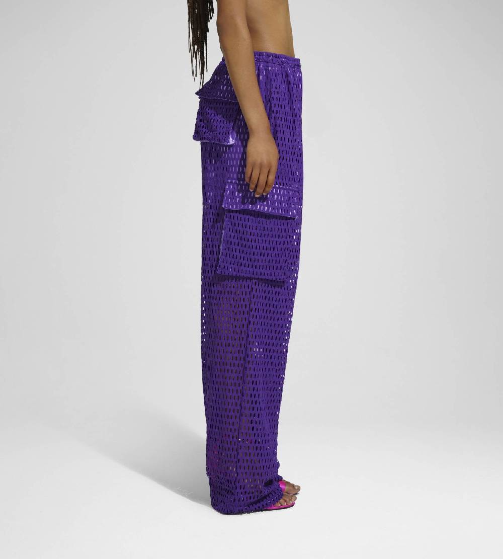 Khrisjoy PANTS MULTIPOCKET MESH WISTERIA Saldi
