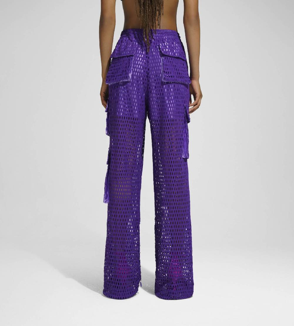 Khrisjoy PANTS MULTIPOCKET MESH WISTERIA Saldi