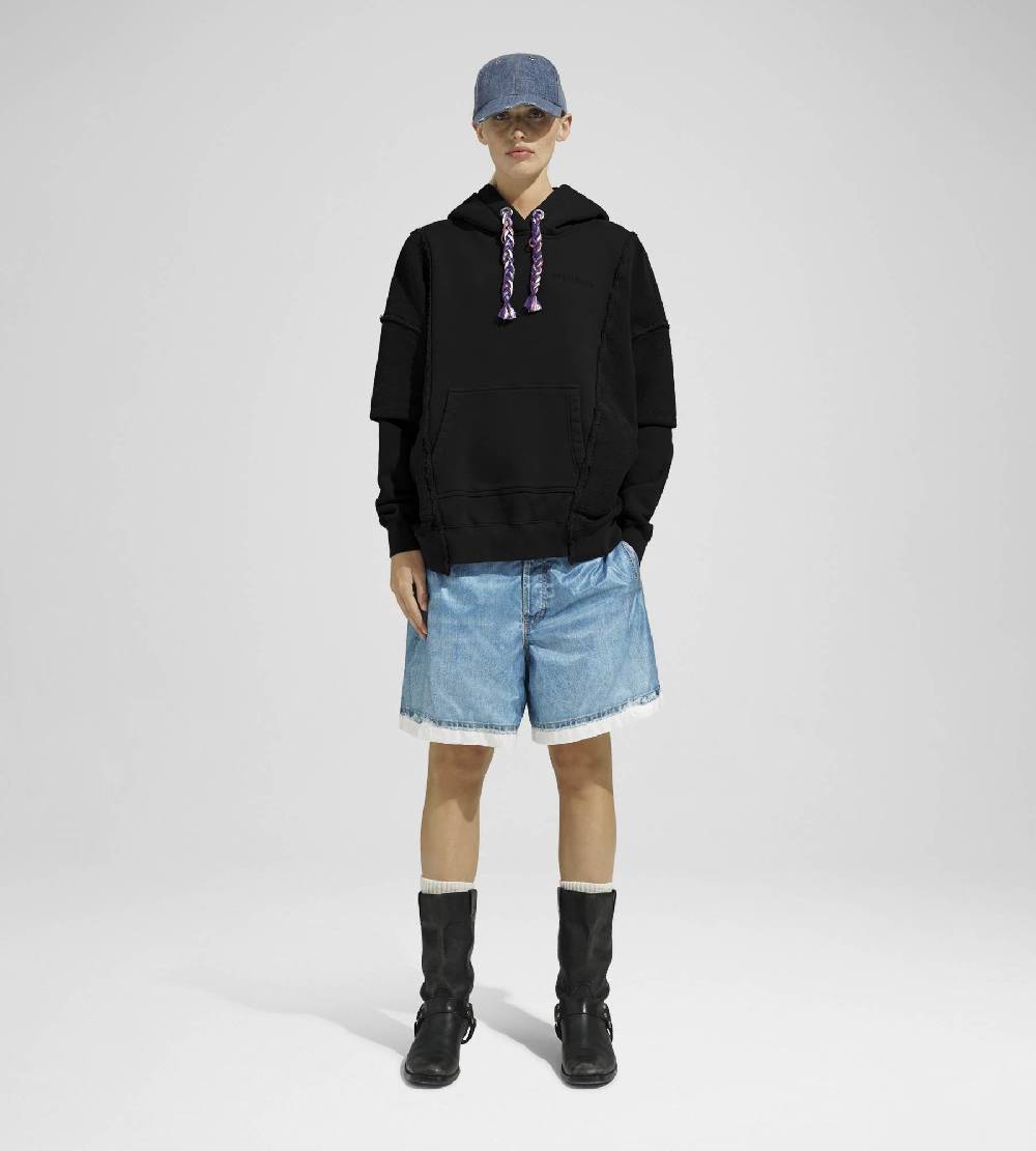 Khrisjoy HOODIE DOUBLE POCKETS BLACK Nuovo
