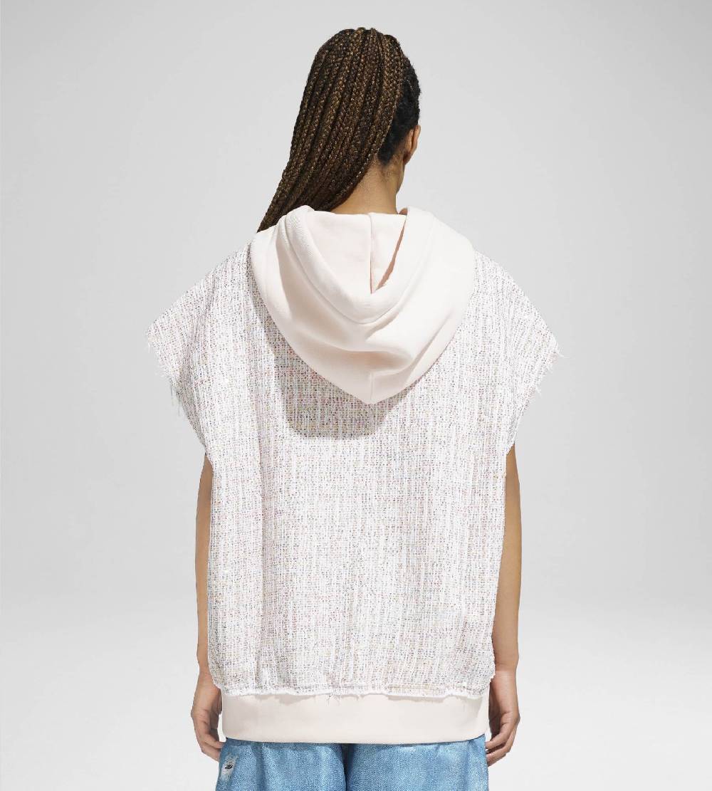 Khrisjoy TWEED HOODIE VEST CONFETTI Vendita