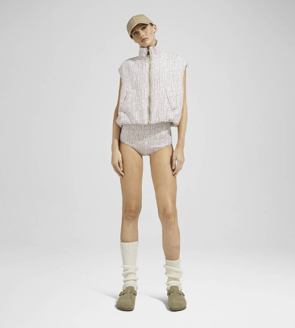 Khrisjoy JOY VEST TWEED CROPPED PAILLETTES TRAMÉ Convenienza