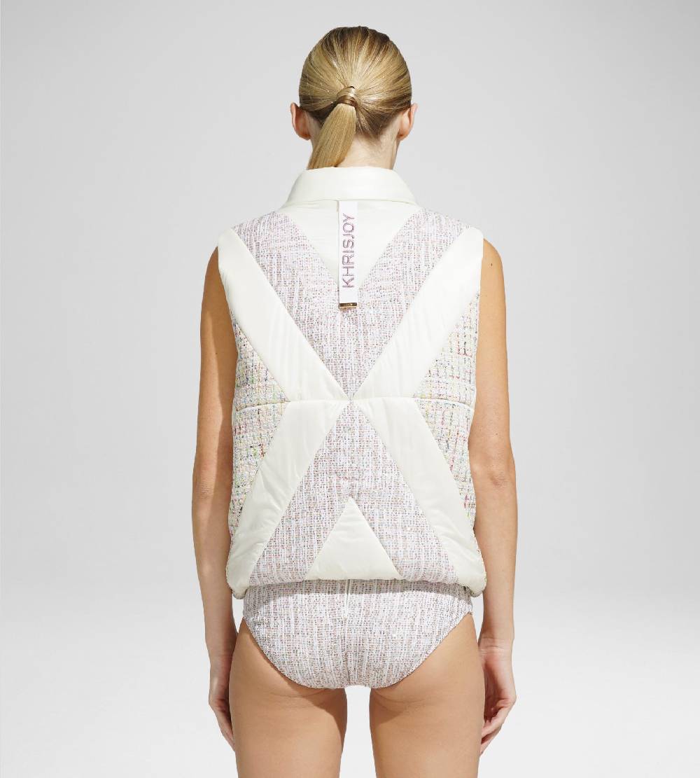 Khrisjoy MATT&GLOSSY TWEED VEST MIX PALE COLORS Novità