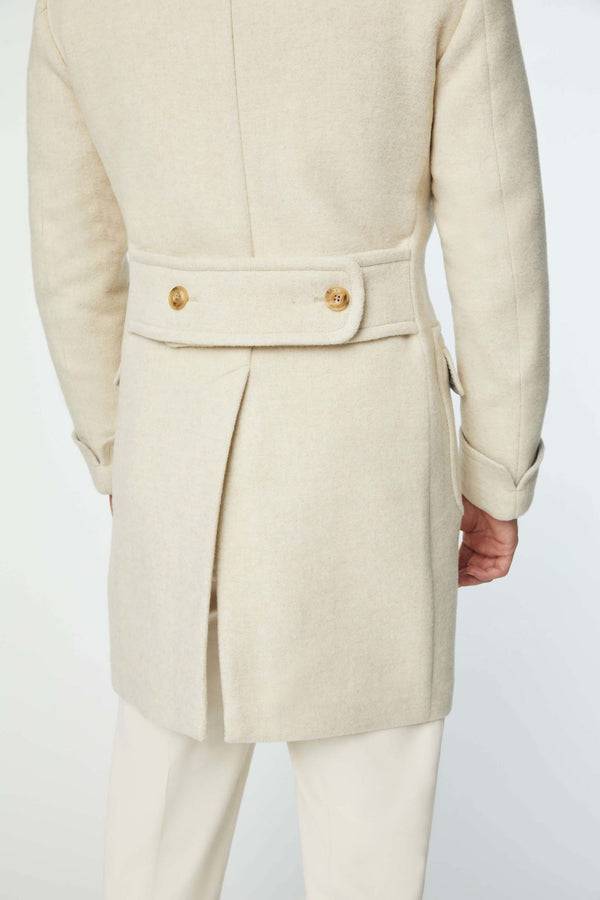 L.B.M. 1911 Cappotto doppiopetto non trattato bianco Cappotto doppiopetto non trattato bianco In Vendita