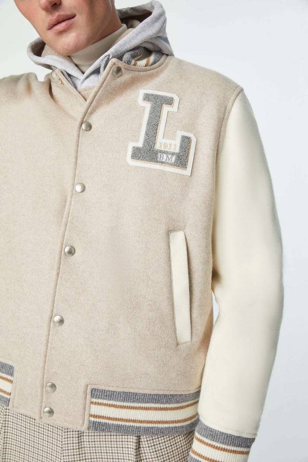 L.B.M. 1911 Bomber stile college in jersey con patch Bomber stile college in jersey con patch Offerte