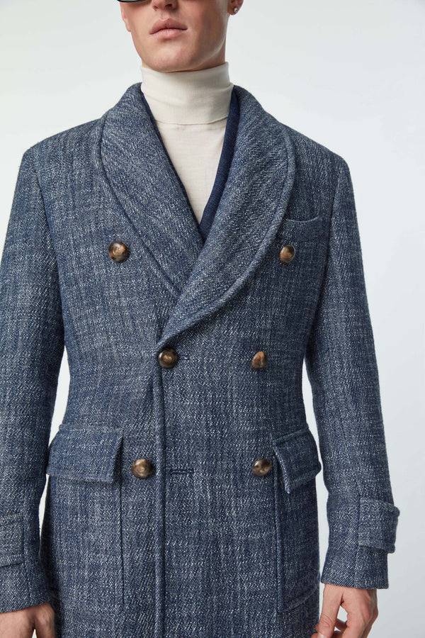 L.B.M. 1911 Cappotto doppiopetto Sartorial Indigo Cappotto doppiopetto Sartorial Indigo Vendita Calda