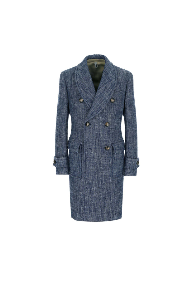 L.B.M. 1911 Cappotto doppiopetto Sartorial Indigo Cappotto doppiopetto Sartorial Indigo Vendita Calda
