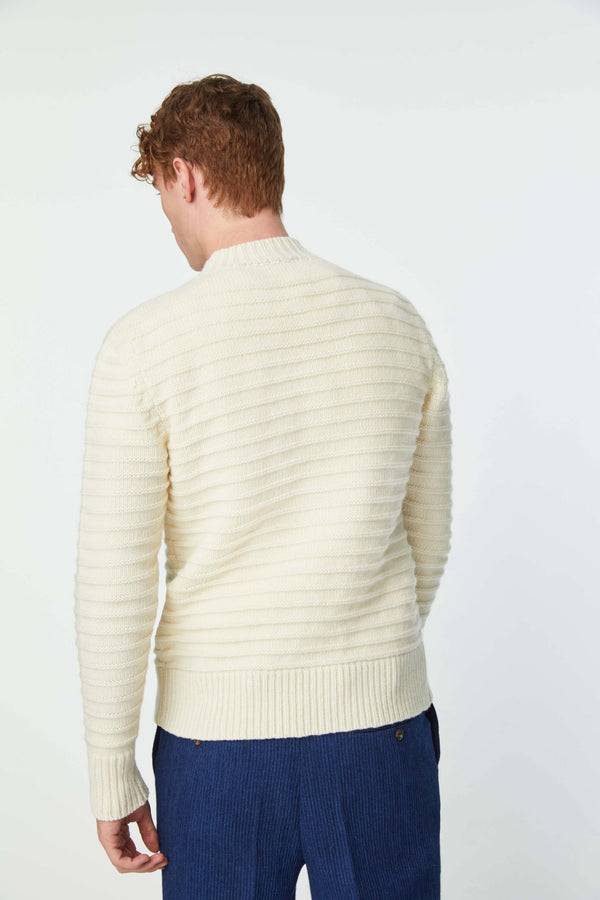 L.B.M. 1911 Maglia dolcevita lavorata bianco latte Maglia dolcevita lavorata bianco latte Vendite Flash