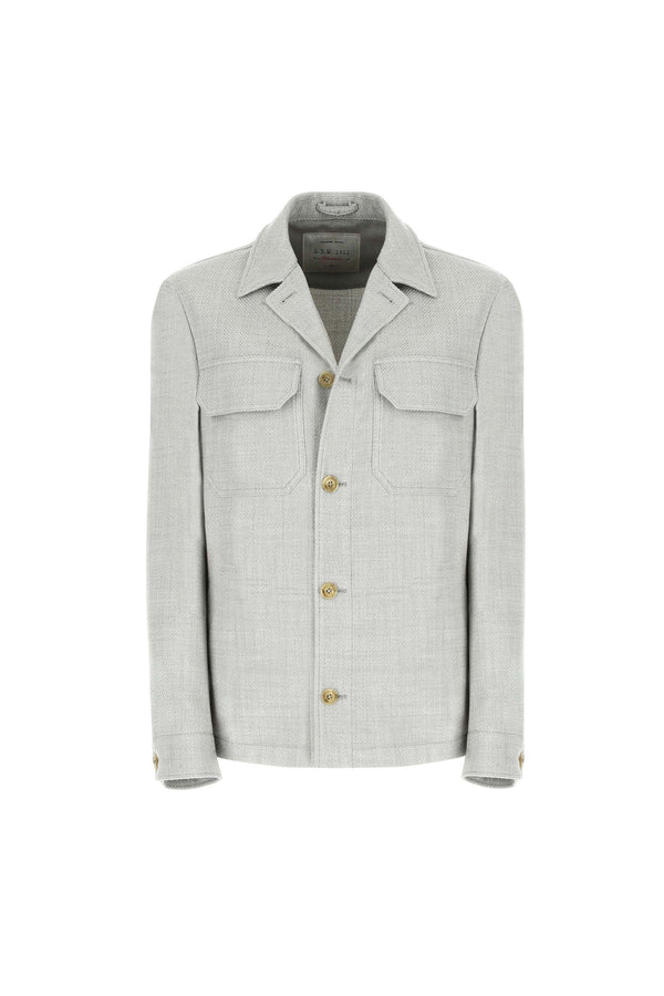 L.B.M. 1911 Overshirt non trattata verde chiaro Overshirt non trattata verde chiaro In Linea