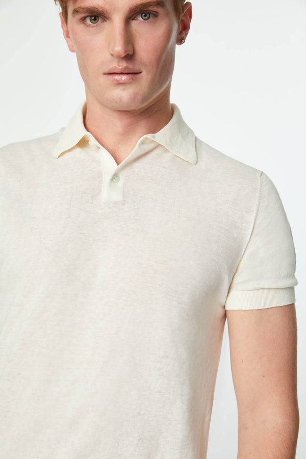 L.B.M. 1911 Polo in maglia bianco avorio Polo in maglia bianco avorio Qualità Garantita