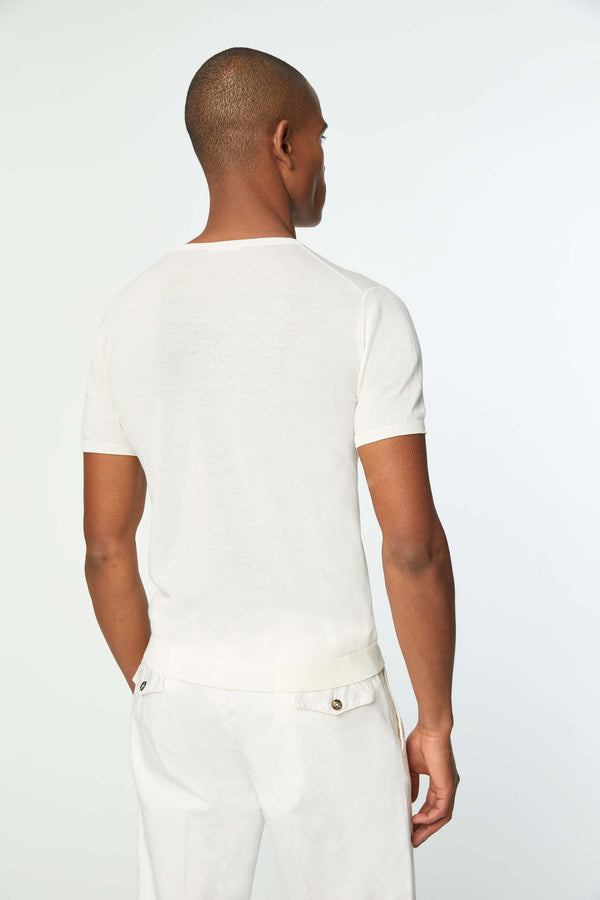 L.B.M. 1911 Maglia manica corta in cotone bianca Maglia manica corta in cotone bianca Prezzo Ridotto