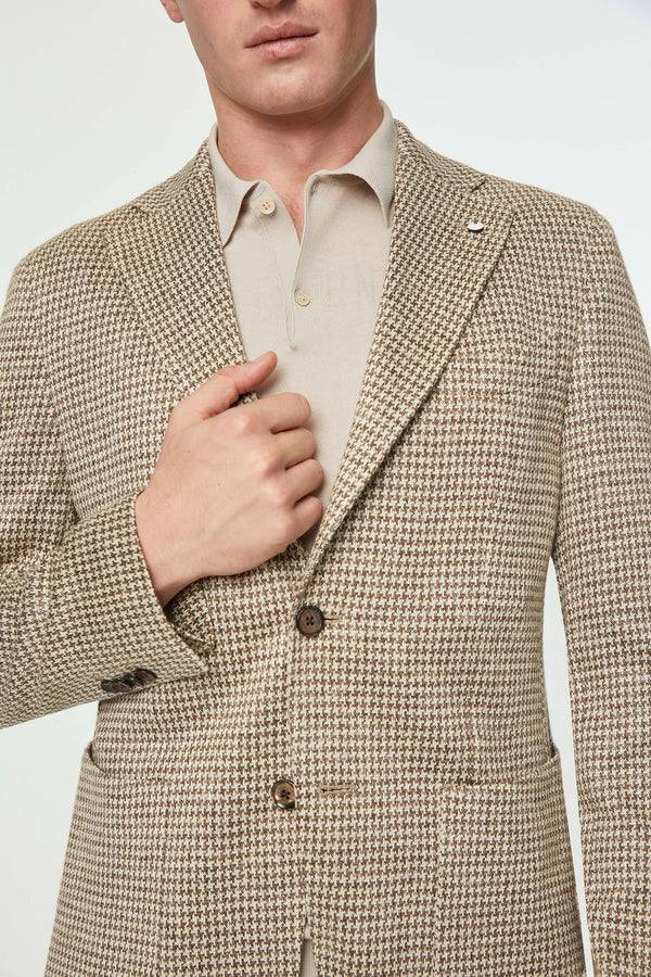 L.B.M. 1911 Giacca JACK in jersey di lino beige Giacca JACK in jersey di lino beige Offerta
