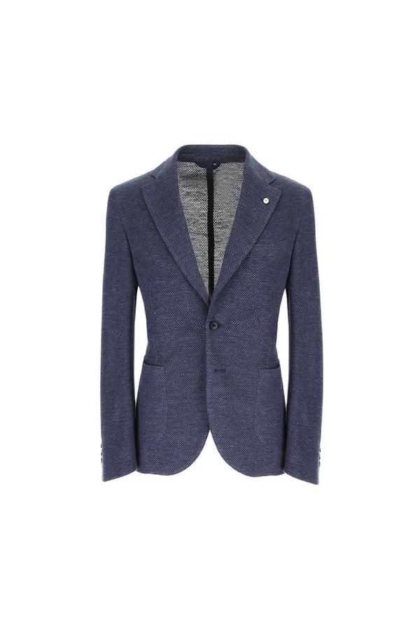 L.B.M. 1911 Giacca JACK in jersey blu denim Giacca JACK in jersey blu denim Moda