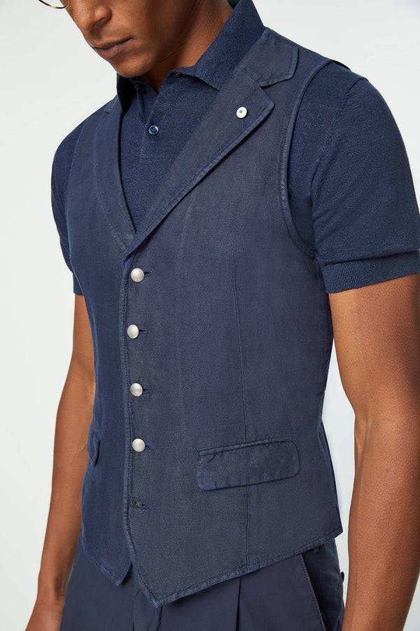 L.B.M. 1911 Gilet OSCAR tinto capo blu Gilet OSCAR tinto capo blu Black Friday Prezzi