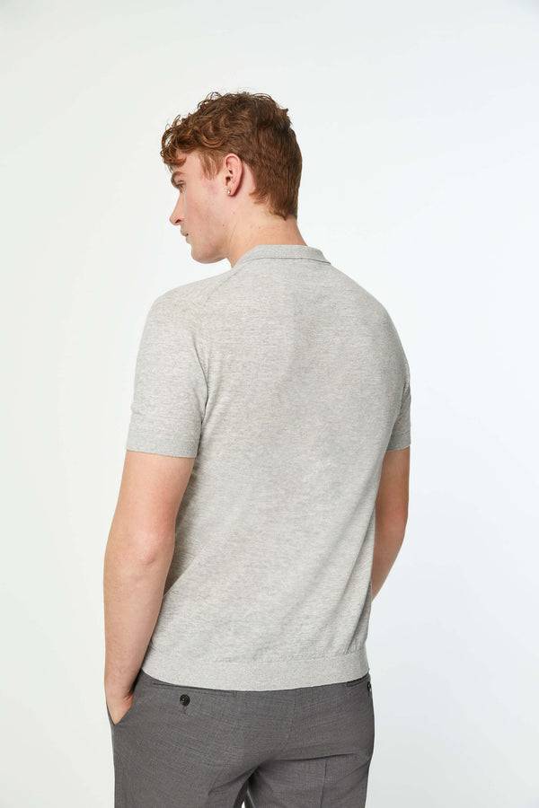 L.B.M. 1911 Polo in maglia grigio soft Polo in maglia grigio soft Vendita