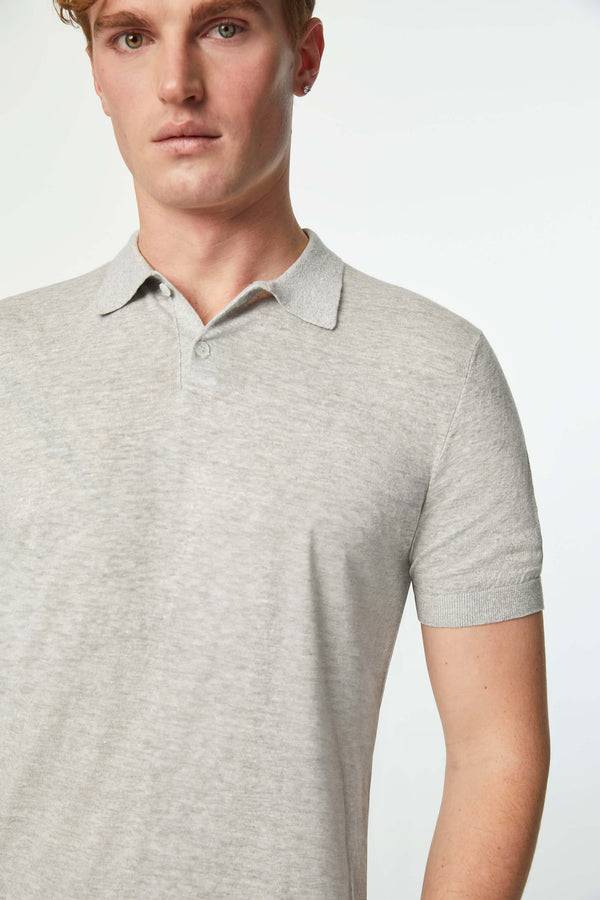 L.B.M. 1911 Polo in maglia grigio soft Polo in maglia grigio soft Vendita