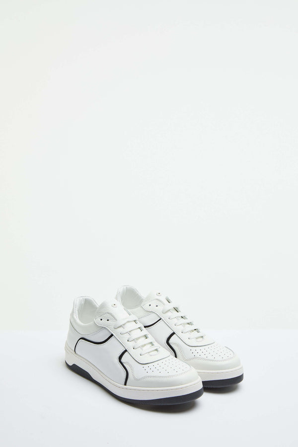 L.B.M. 1911 Sneaker basket bianca con dettagli in contrasto Sneaker basket bianca con dettagli in contrasto Negozio