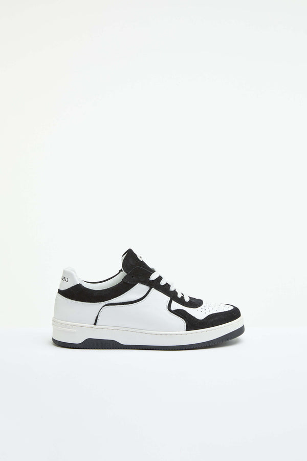 L.B.M. 1911 Sneaker basket bianca con dettagli in contrasto Sneaker basket bianca con dettagli in contrasto In Saldo