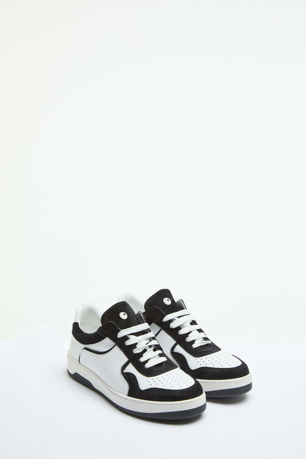 L.B.M. 1911 Sneaker basket bianca con dettagli in contrasto Sneaker basket bianca con dettagli in contrasto In Saldo