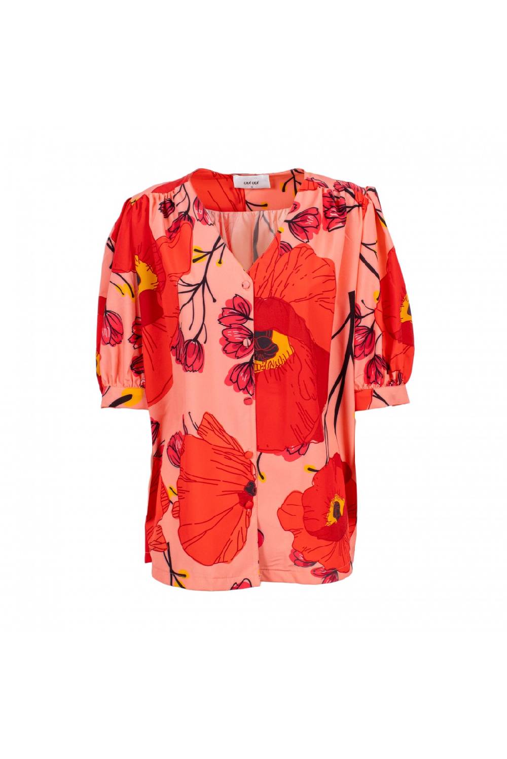 Odì Odì ERNY 250S406 CAMICIE e BLUSE FIORE ROSA/ROSSO 3471 Nuova