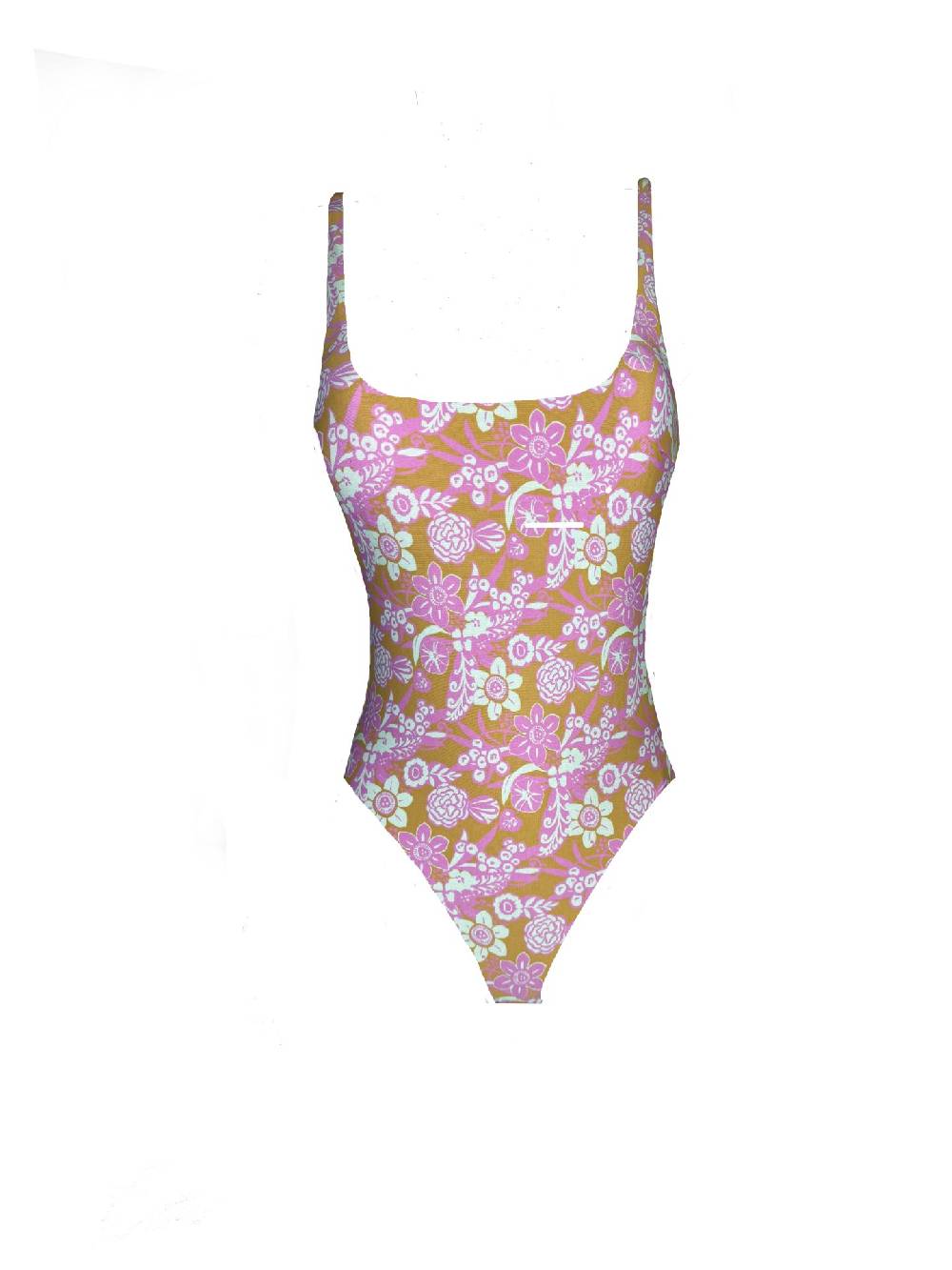 Olivia Gold Intero olimpionico scollato sul retro Offerta
