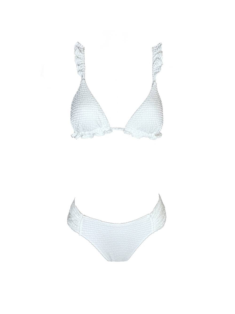 Olivia Gold Reggiseno triangolo con volant + Slip drappeggiato Hotsell