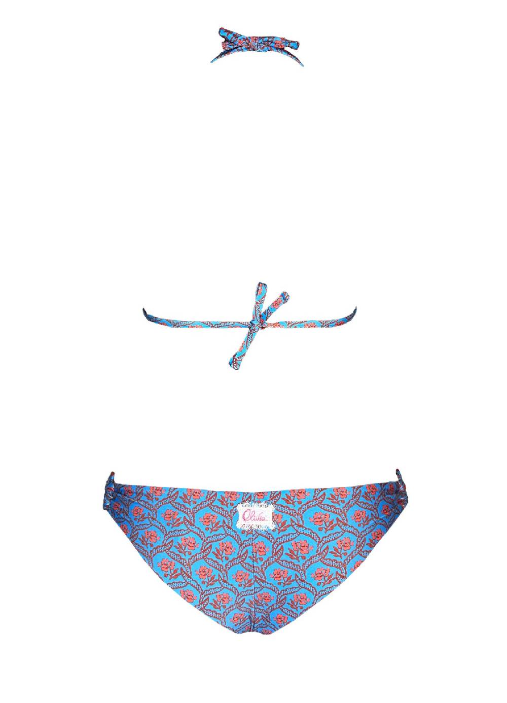 Olivia Gold Reggiseno triangolo + Slip con accessori Italia