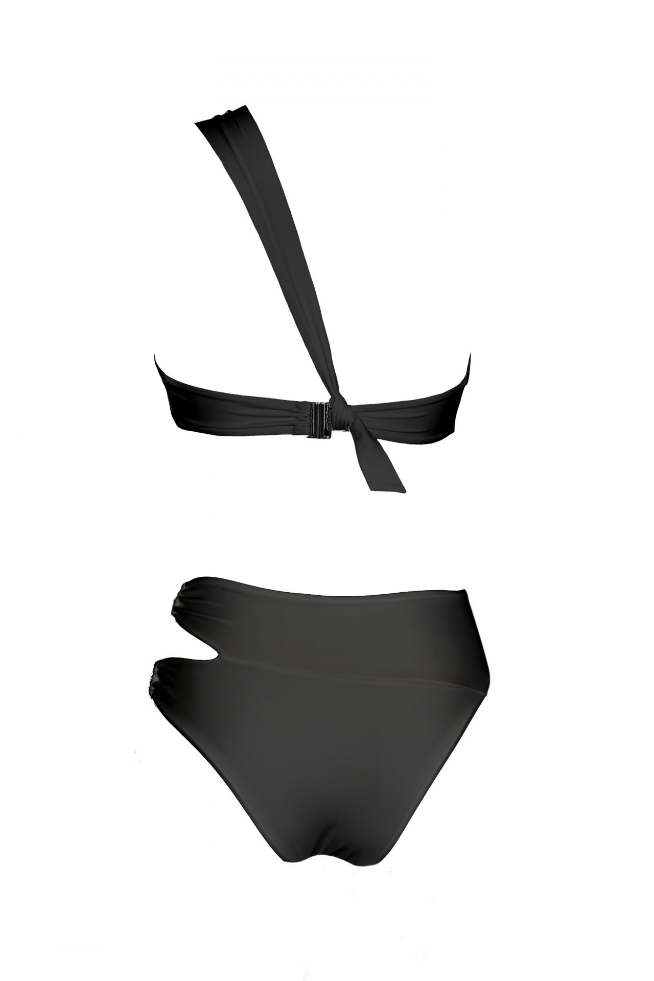 Olivia Gold Reggiseno monospalla + Slip a vita alta con accessori Economico