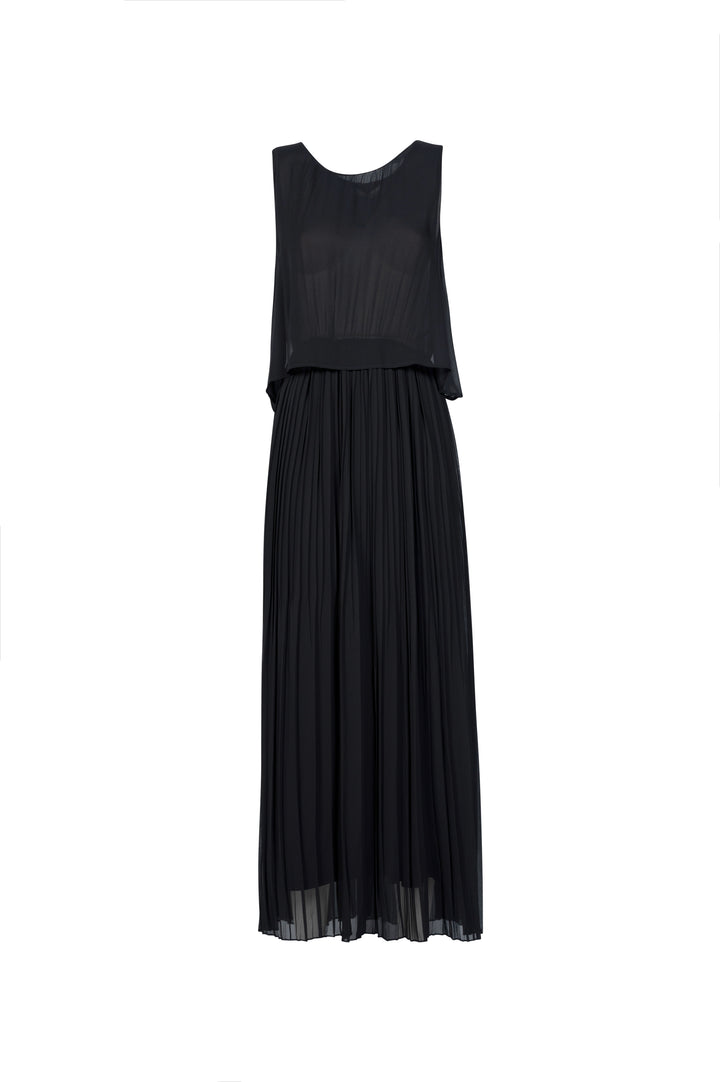 Oltre Tempo Abito in georgette chiffon plissettato Negozio