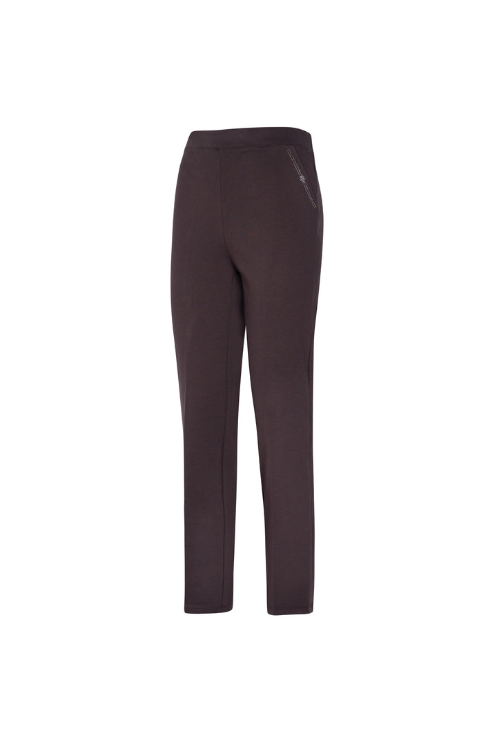 Oltre Tempo Pantalone in punto milano di viscosa con strass Negozi Online