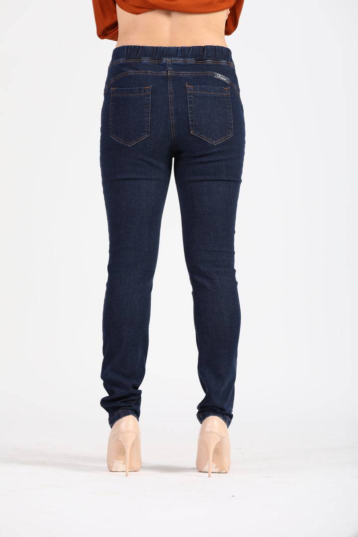 Oltre Tempo Jeans con elastico e tasche al dietro Consegna Veloce