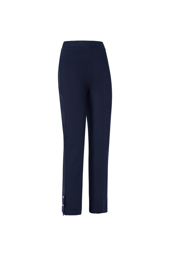 Oltre Tempo Pantalone in punto milano con bottoncini al fondo Shopping Online