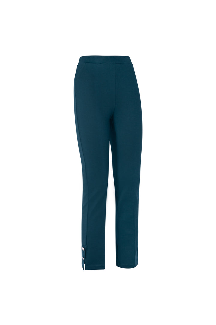 Oltre Tempo Pantalone in punto milano con bottoncini al fondo Shopping Online