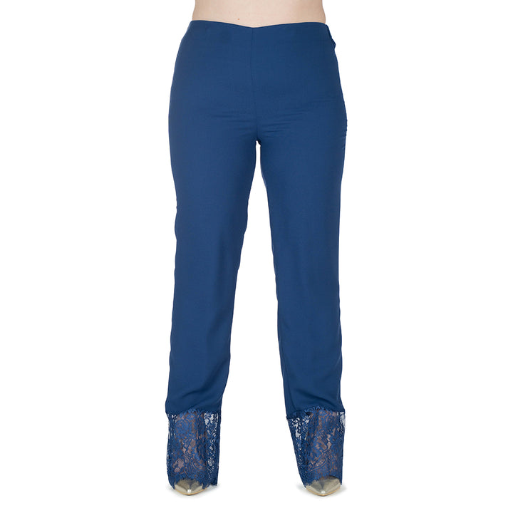 Oltre Tempo Pantalone in cadì unito con pizzo In Vendita
