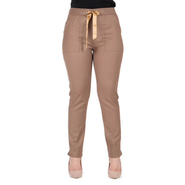 Oltre Tempo Pantalone con occhielli strass e laccio raso Sottocosto